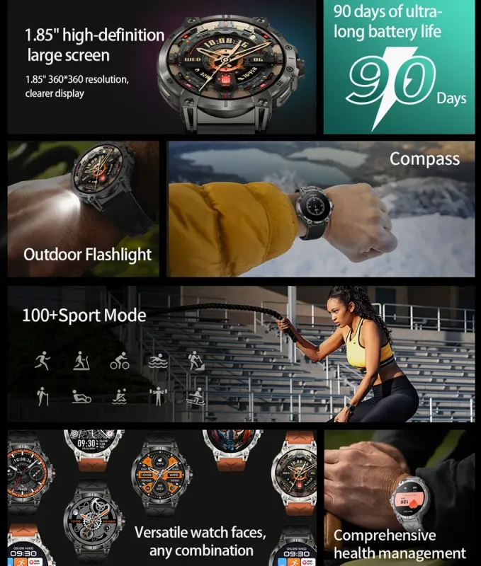 Розумний смарт годинник Smart Stalker Max з компасом - зображення 12