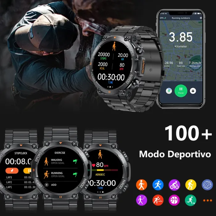 Розумний смарт годинник Smart Storm Steel, 2 ремінці - зображення 10