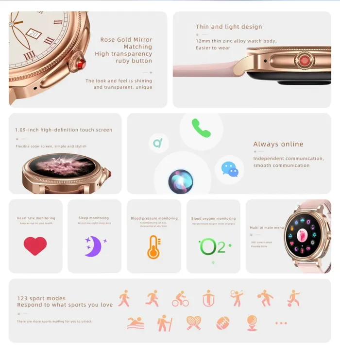 Розумний смарт годинник Smart Summer Gold - зображення 9