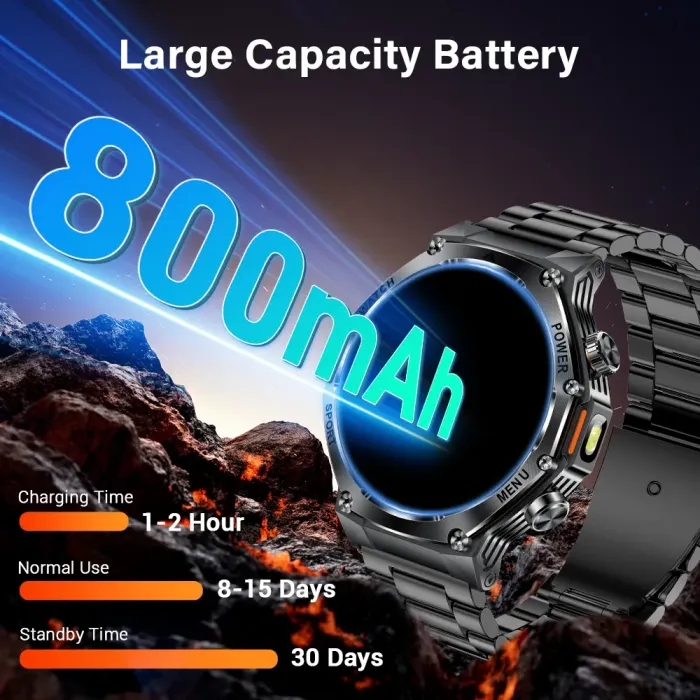 Розумний смарт годинник Smart Surf X Pro Black Steel, 2 ремінці - зображення 8