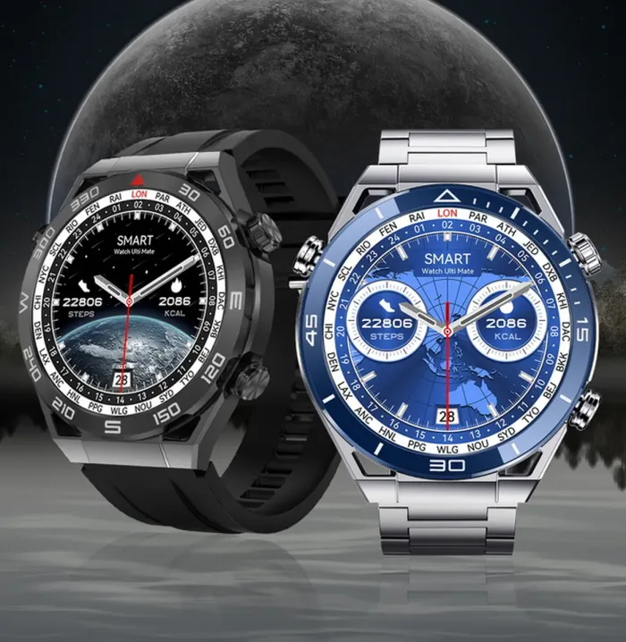 Розумний смарт годинник Smart Ultramate Black водостійкі - зображення 9