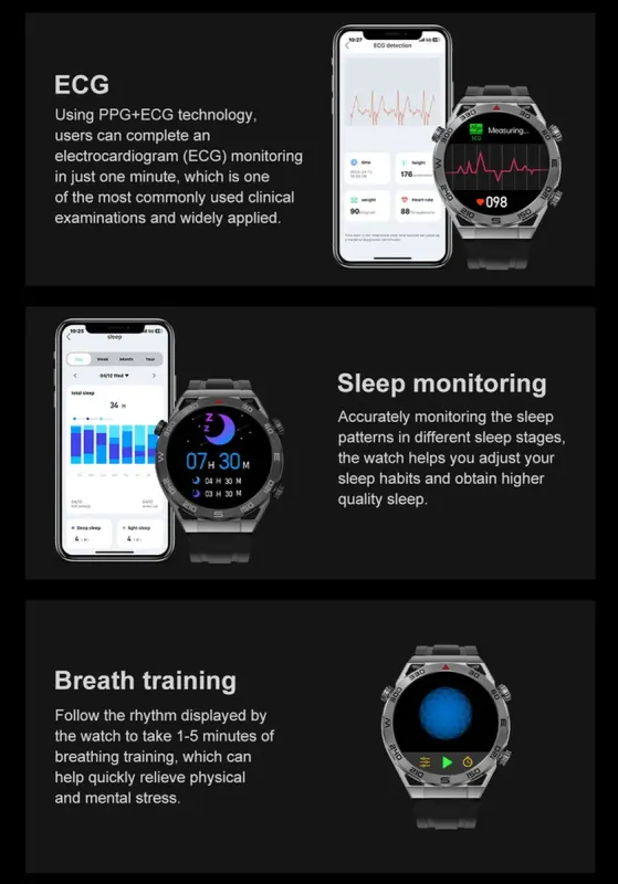 Розумний смарт годинник Smart Ultramate Black водостійкі - зображення 12