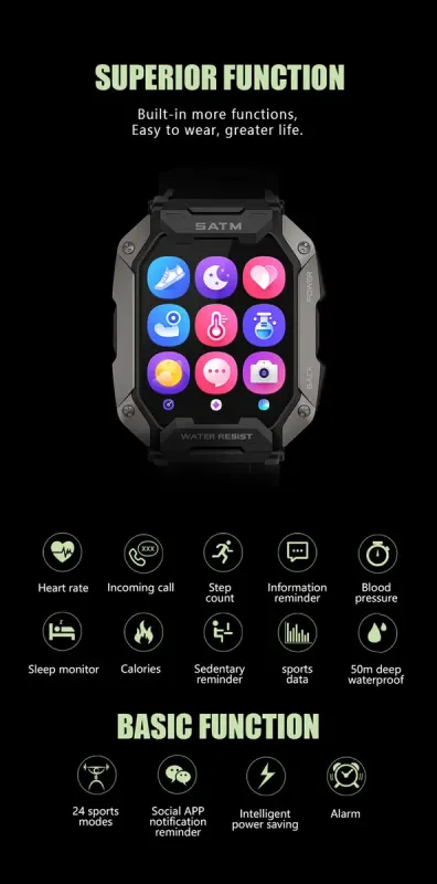 Розумний смарт годинник Smart UWatch Military - зображення 10
