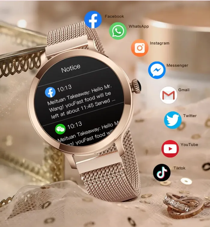 Розумний смарт годинник Smart VIP Lady Pro Gold - зображення 4