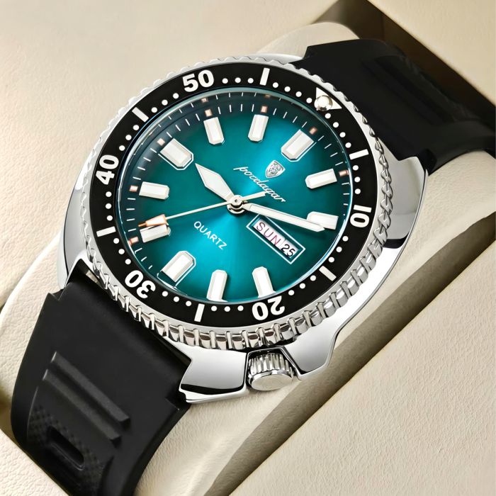 Чоловічий годинник Poedagar Stanford Rubber, 2 ремінці - зображення 1