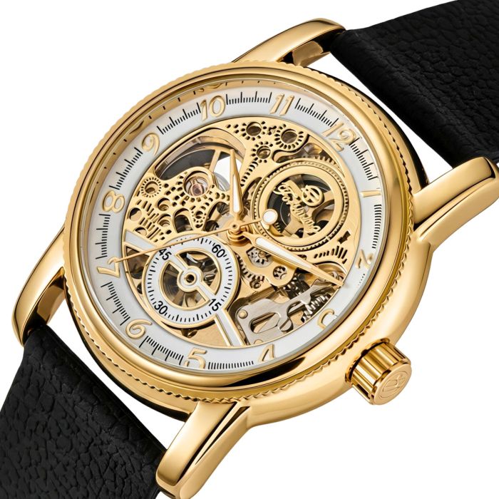 Чоловічий механічний годинник Forsining Star Prestige Gold, 2 ремінці - изображение 1