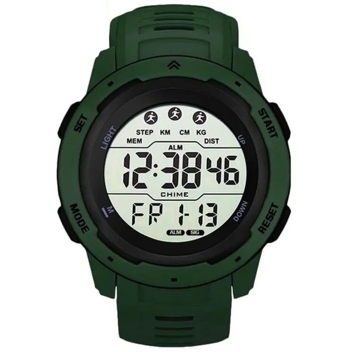 Чоловічий водостійкий спортивний тактичний годинник Sykone Saturn Green - зображення 6