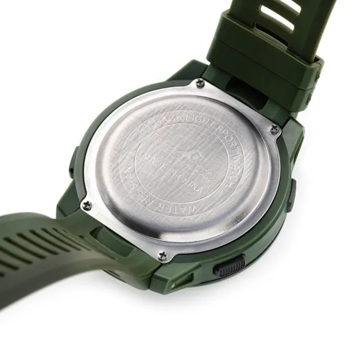 Чоловічий водостійкий спортивний тактичний годинник Sykone Saturn Green - зображення 4