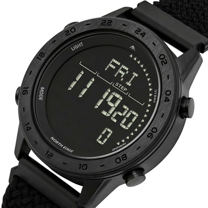 Чоловічий водостійкий спортивний тактичний з компасом годинник North Edge Tank3 Nylon Power 5BAR, 2 ремінці - изображение 1