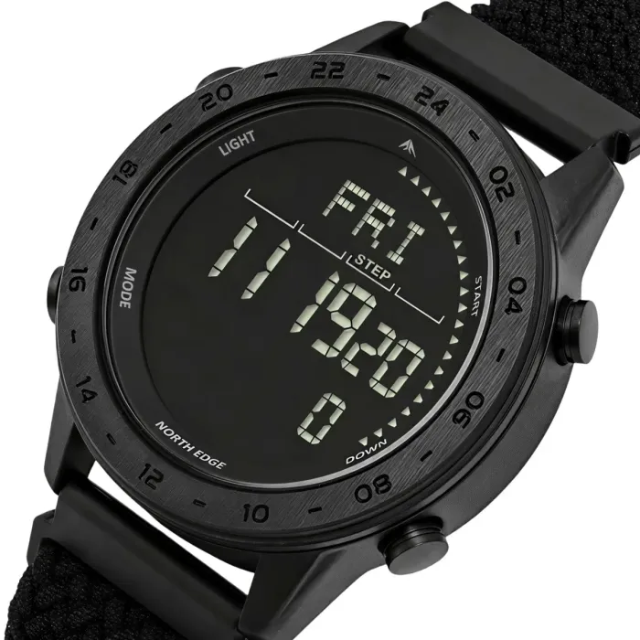 Чоловічий водостійкий спортивний тактичний з компасом годинник North Edge Tank3 Nylon Power 5BAR, 2 ремінці - зображення 1