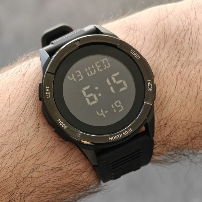 Чоловічий водостійкий спортивний тактичний годинник North Edge Terrax Sport Black - изображение 3