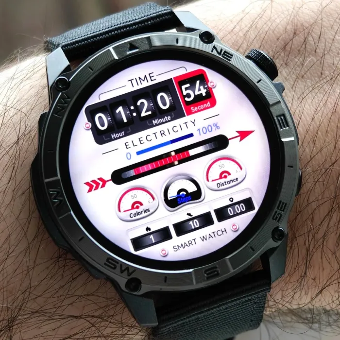 Розумний смарт годинник North Edge GPS Titan Black Spider з компасом - изображение 7