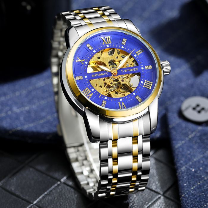 Чоловічий механічний годинник Winner Triumph Royal Blue - зображення 5