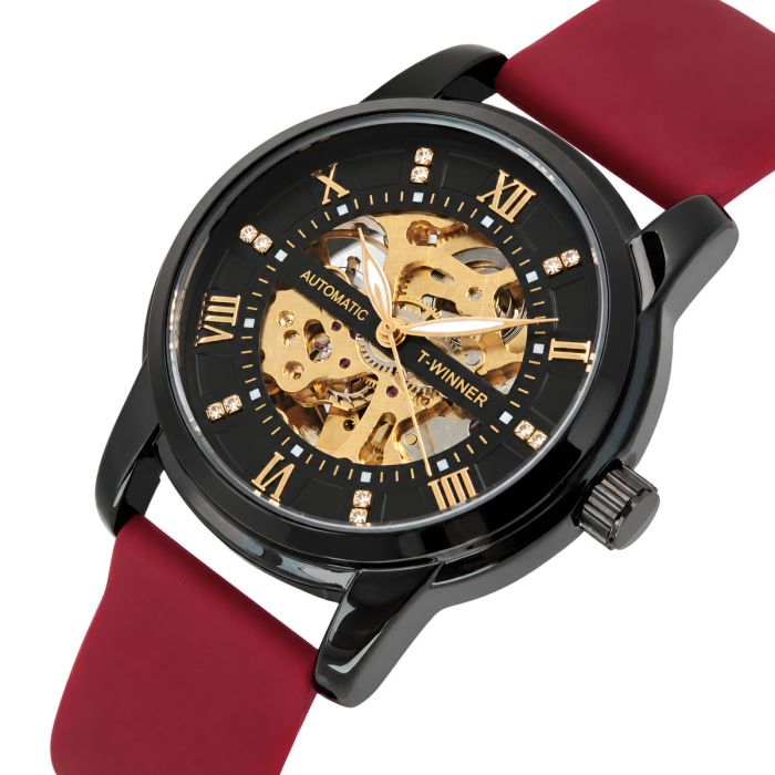 Жіночий механічний годинник Winner Triumph Ruby Red - зображення 1