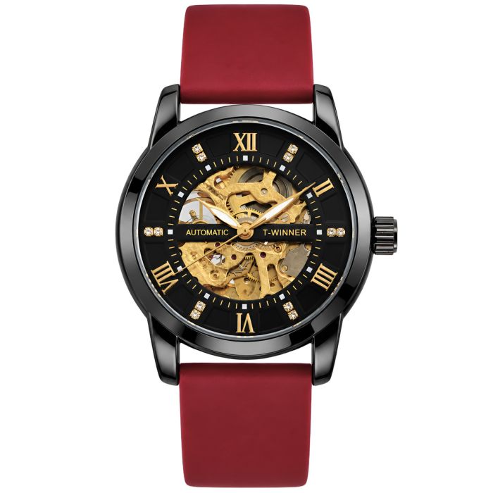Жіночий механічний годинник Winner Triumph Ruby Red - изображение 2