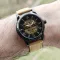 Чоловічий механічний годинник Winner Triumph Sahara Gold, 2 ремінці