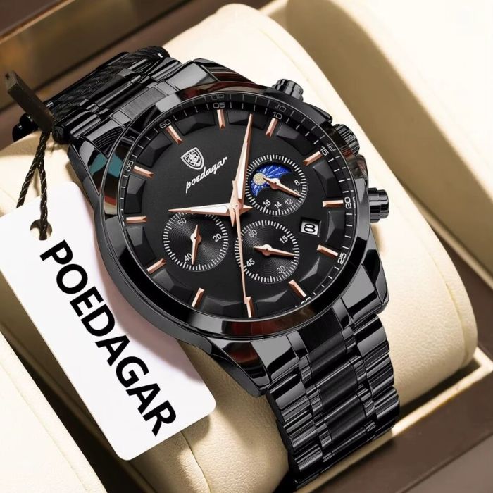 Чоловічий годинник Poedagar West Black - зображення 3