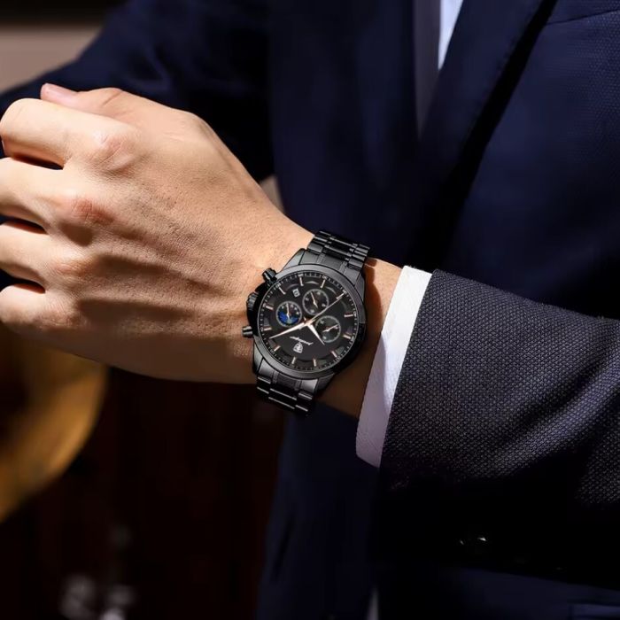 Чоловічий годинник Poedagar West Black - зображення 6