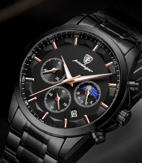 Чоловічий годинник Poedagar West Black - зображення 7