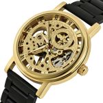 Чоловічий механічний годинник Winner Gold Metal Black