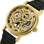 Чоловічий механічний годинник Winner Gold Metal Black