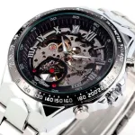 Чоловічий класичний механічний годинник Winner Action Silver 1535
