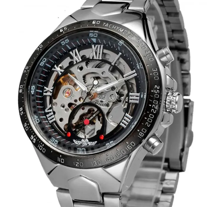 Чоловічий класичний механічний годинник Winner Action Silver 1535 - зображення 3