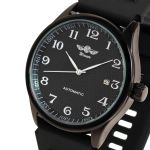 Чоловічий механічний годинник Winner Handsome Elastic Black, 2 ремінці