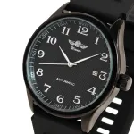 Чоловічий механічний годинник Winner Handsome Elastic Black, 2 ремінці