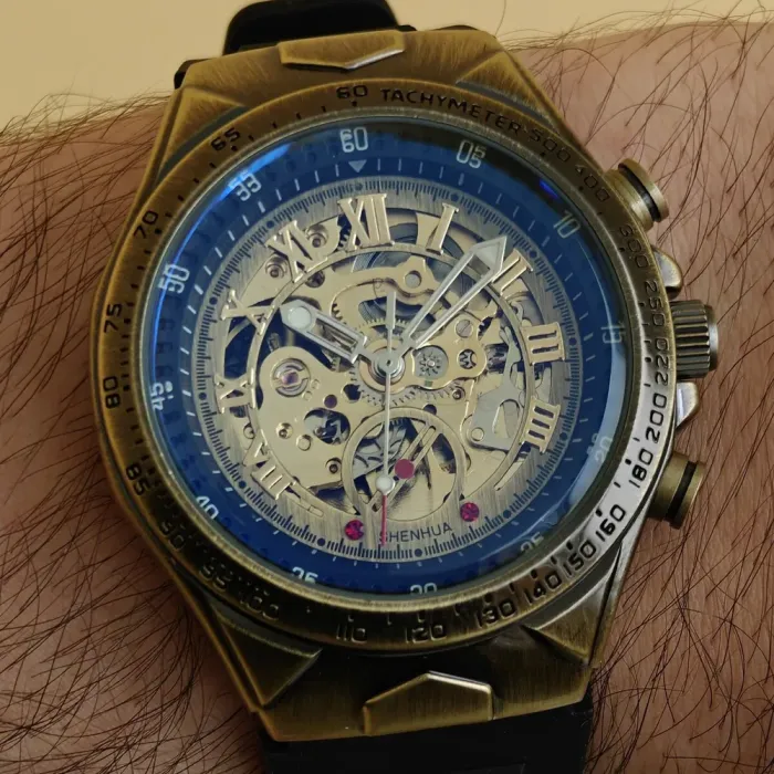 Чоловічий механічний годинник Winner Status Rubber, 2 ремінці - зображення 7