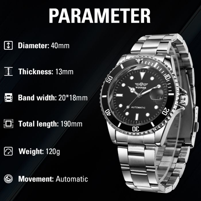 Чоловічий механічний годинник Winner Basel R-Series, 2 ремінці - зображення 6