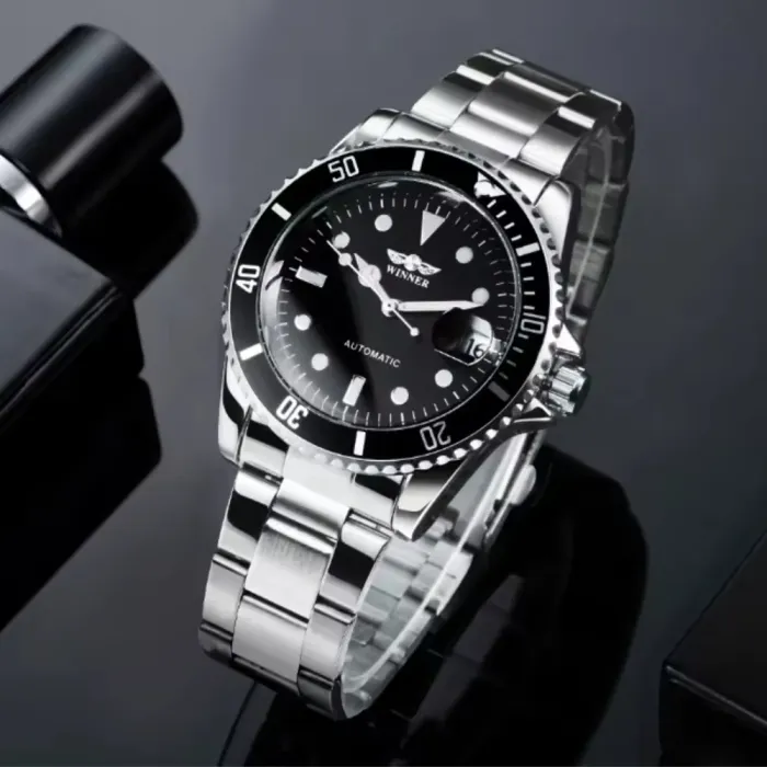 Чоловічий механічний годинник Winner Basel Deluxe, 2 ремінці - зображення 4