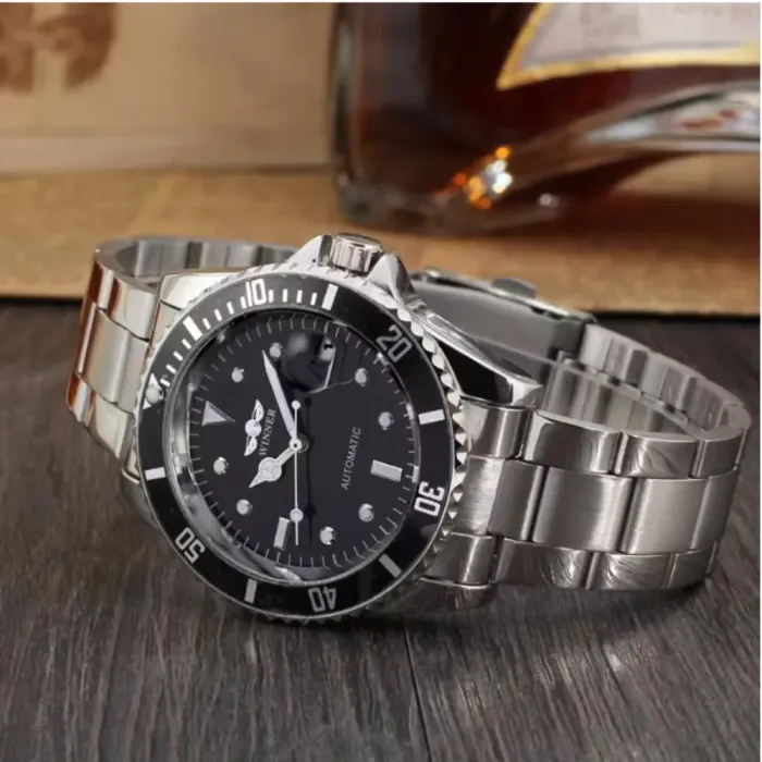 Чоловічий механічний годинник Winner Basel Deluxe, 2 ремінці - зображення 6