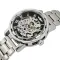 Чоловічий механічний годинник Winner Black Pure Silver, 2 ремінці