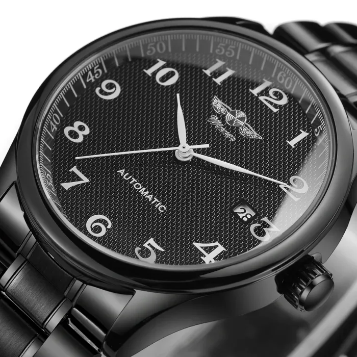 Чоловічий механічний годинник Winner Handsome Black - зображення 1