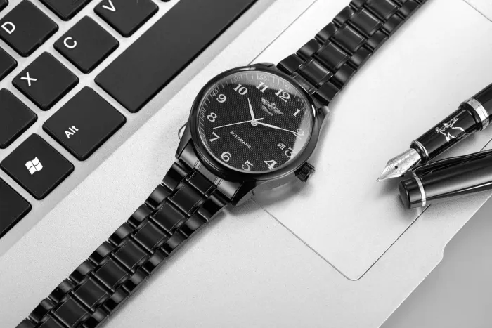 Чоловічий механічний годинник Winner Handsome Black - зображення 9