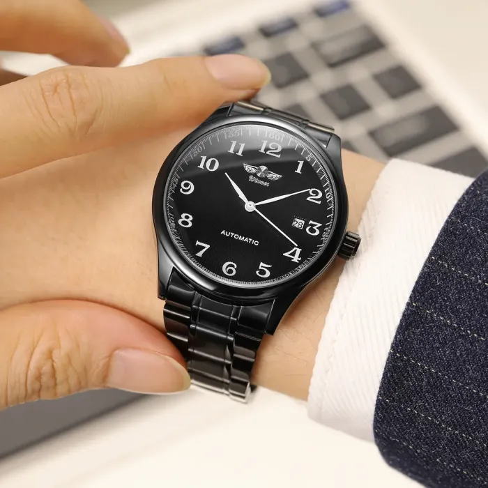 Чоловічий механічний годинник Winner Handsome Black - зображення 5