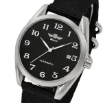 Чоловічий механічний годинник Winner Handsome Textile Black, 2 ремінці