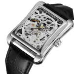 Чоловічий механічний годинник Winner Square Silver