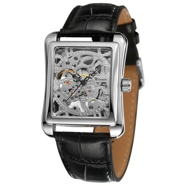 Чоловічий механічний годинник Winner Square Silver - зображення 2