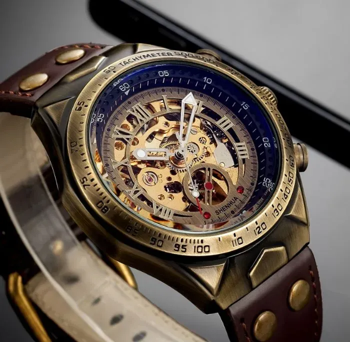 Чоловічий механічний годинник Winner Status Rubber, 2 ремінці - зображення 3