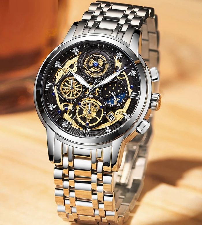 Чоловічий годинник WishDoIt Baks Premium Leather, 2 ремінці - изображение 4