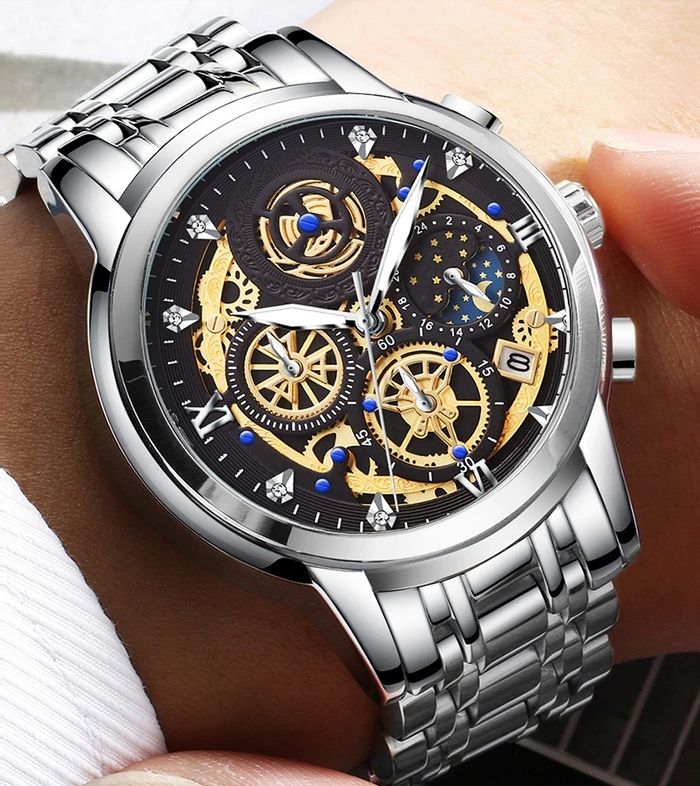 Чоловічий годинник WishDoIt Baks Premium Leather, 2 ремінці - изображение 5