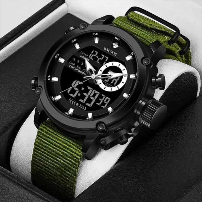 Чоловічий спортивний тактичний годинник Wwor Strike Green - зображення 2